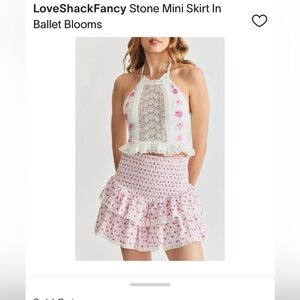 LoveShackFancy Stone Skirt Size M